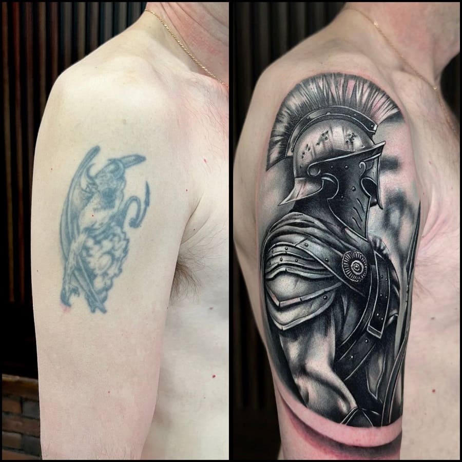 Исправление и перекрытие татуировки — тату салон Art Tattoo